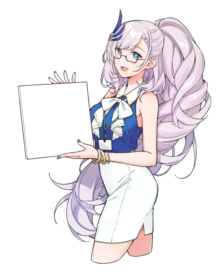 Pavolia Reine Holding a Whiteboard